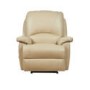 Global Furniture Alliance  Worcester Bonded Leather Fully Upholstered Manual Recliner in Cream