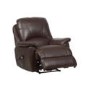 Global Furniture Alliance  Worcester Bonded Leather Fully Upholstered Electric Recliner in Nut Brown