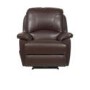 Global Furniture Alliance  Worcester Bonded Leather Fully Upholstered Electric Recliner in Nut Brown