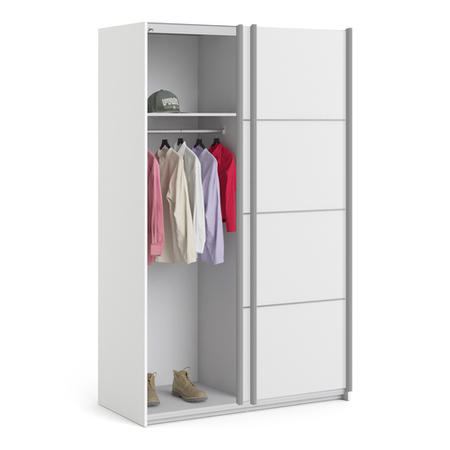 Verona White 2 Door Sliding Wardrobe - 120cm