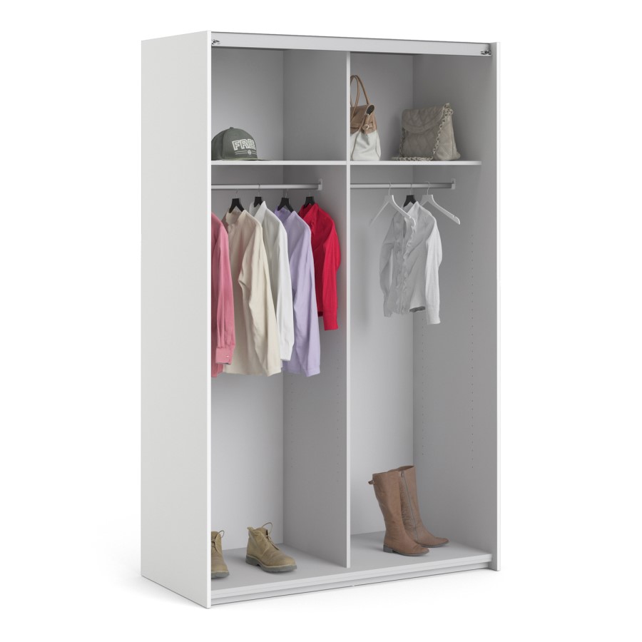 Verona White 2 Door Sliding Wardrobe - 120cm