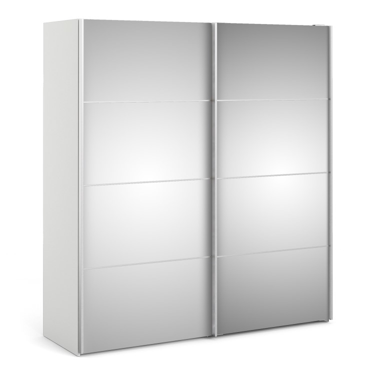 Tall Mirrored 2 Door Sliding Wardrobe - Verona