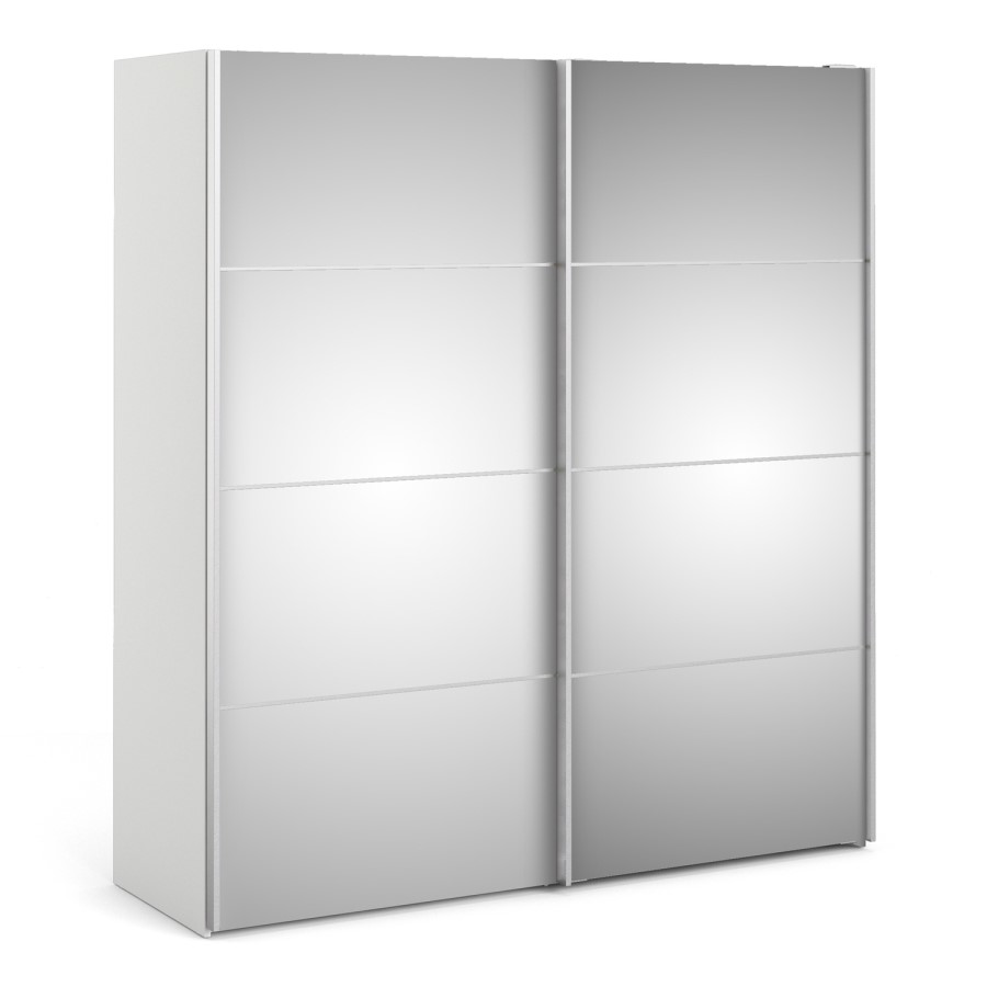 Tall Mirrored 2 Door Sliding Wardrobe - Verona