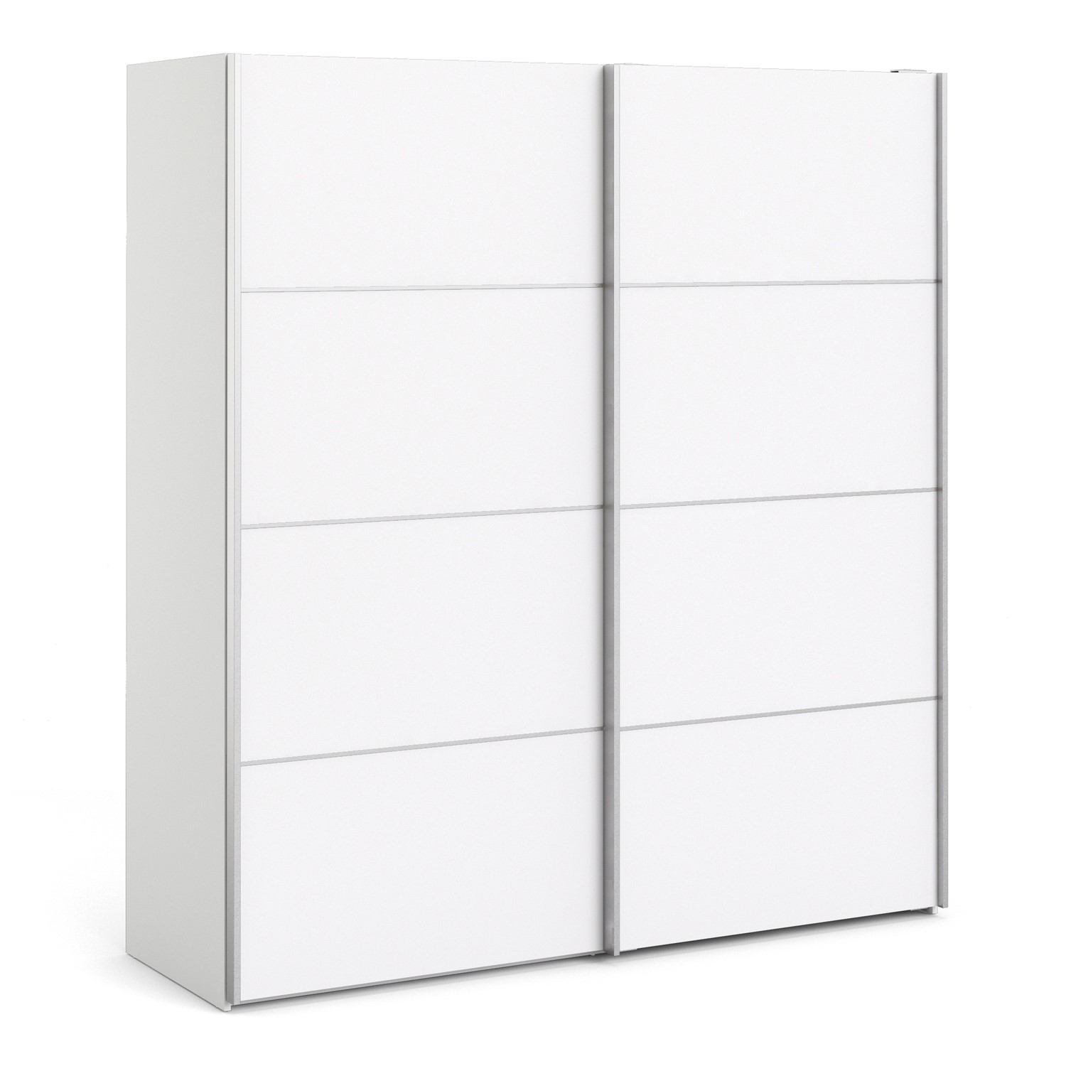 Photo of Tall white 2 door sliding wardrobe with shelves - verona
