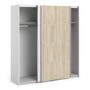 Verona Oak and White 2 Door Sliding Wardrobe - 180cm