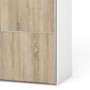 Verona Oak and White 2 Door Sliding Wardrobe - 180cm