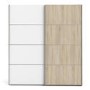 Verona Oak and White 2 Door Sliding Wardrobe - 180cm