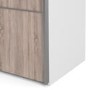 Verona Truffle Oak and White 2 Door Sliding Wardrobe - 180cm