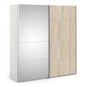 7037528226 Tall Oak 2 Door Sliding Mirrored Wardrobe - Verona