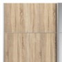 Tall Oak 2 Door Sliding Mirrored Wardrobe - Verona