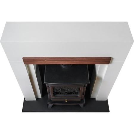 Black Freestanding Electric Stove Fireplace Suite 2kW - Adam Salzburg