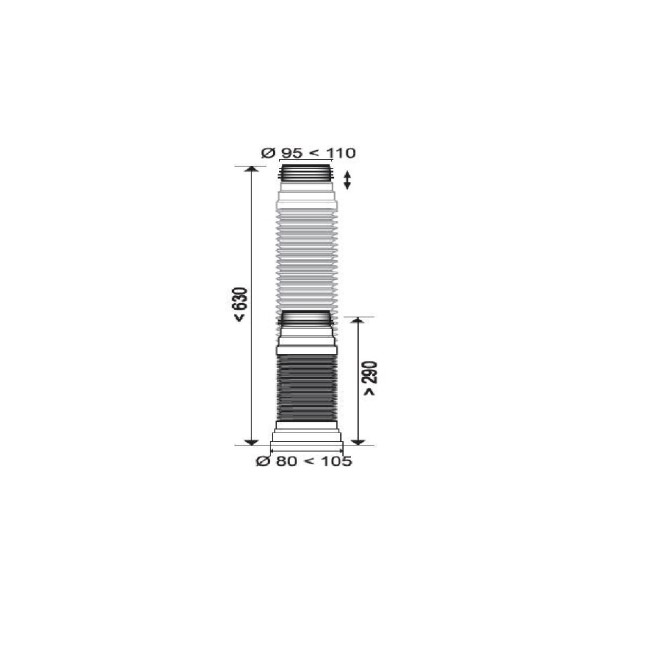 Wirquin Jollyflex Extendable WC Pan Connector