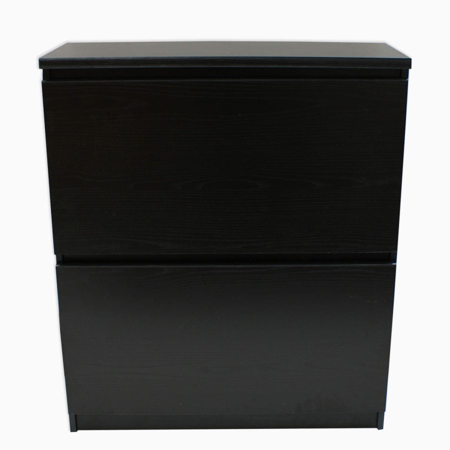 Billi Mia 2 Tier Shoe Cabinet in Black - 12 Pairs