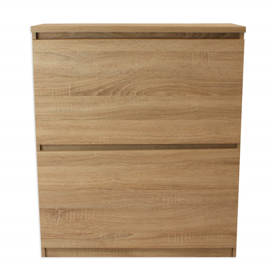 Billi Mia 2 Tier Shoe Cabinet in Oak  -12 Pairs