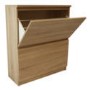 Billi Mia 2 Tier Shoe Cabinet in Oak  -12 Pairs