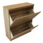 Billi Mia 2 Tier Shoe Cabinet in Oak  -12 Pairs