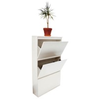 Billi Nina 3 Tier Shoe Cabinet in White - 9 Pairs 