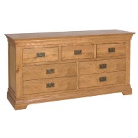 GRADE A2 - Loire Solid Oak Farmhouse 4+3 Drawer Chest