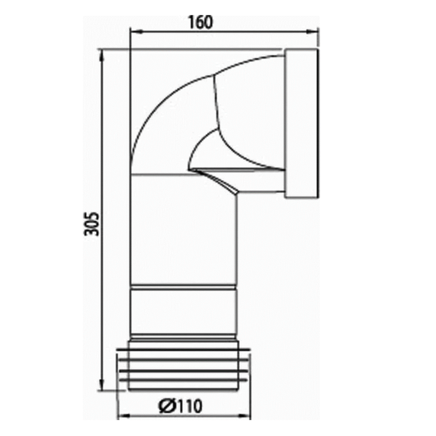 Macdee Wirquin 90 Degree Pan Connector