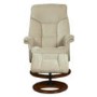 Global Furniture Alliance  Hampton Fabric Swivel Recliner & Footstool in Mink