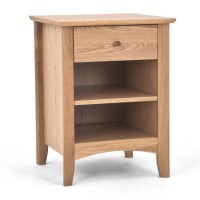 Bentley Designs Alba Hoxton Oak 1 Drawer Bedside Table
