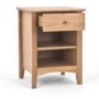 Bentley Designs Alba Hoxton Oak 1 Drawer Bedside Table