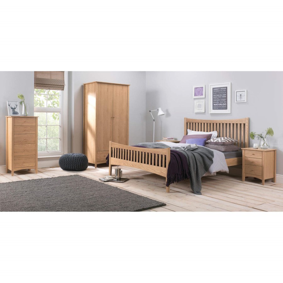 Bentley Designs Alba Hoxton Oak 1 Drawer Bedside Table