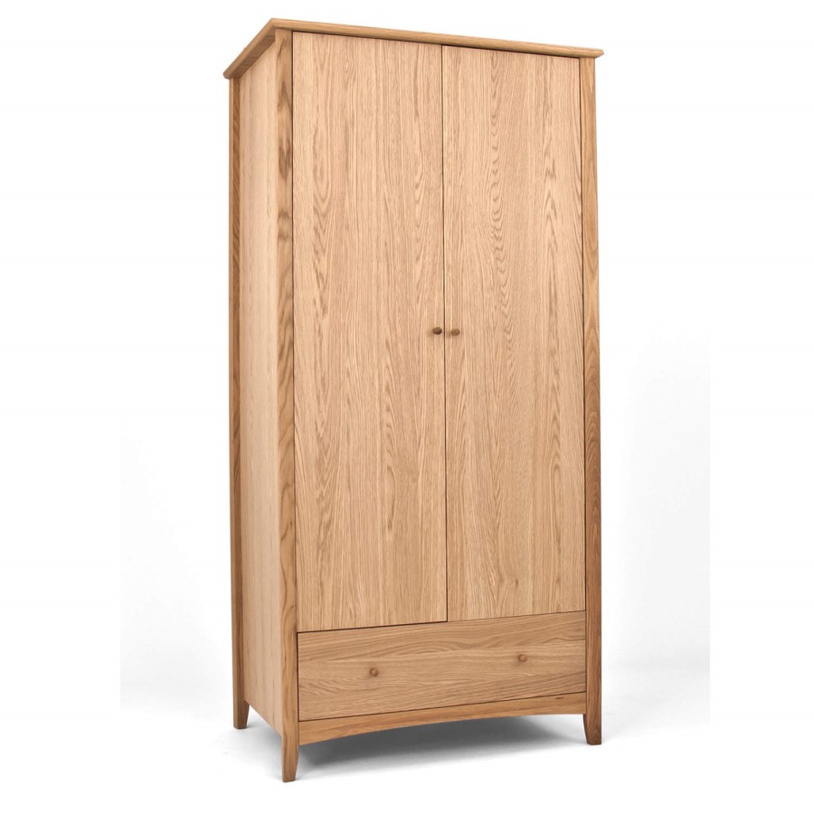 Bentley Designs Alba Hoxton Oak Double Wardrobe 