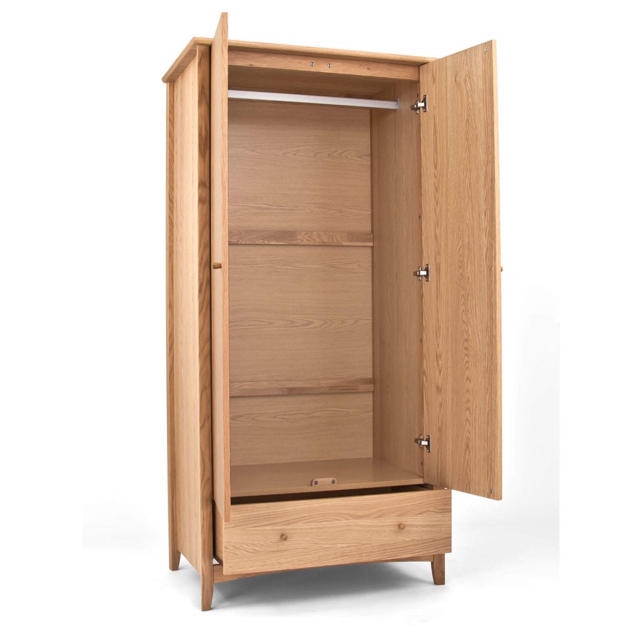 Bentley Designs Alba Hoxton Oak Double Wardrobe 