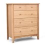 Bentley Designs Alba Hoxton Oak 2+3 Chest of Drawers