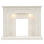 Be Modern Andorra Cream Marble Fireplace Surround with LED Lights - 52 inches