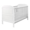 White and Grey Cot Bed with 3 Adjustable Heights - East Coast Angelica