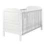 White and Grey Cot Bed with 3 Adjustable Heights - East Coast Angelica