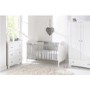 White and Grey Cot Bed with 3 Adjustable Heights - East Coast Angelica