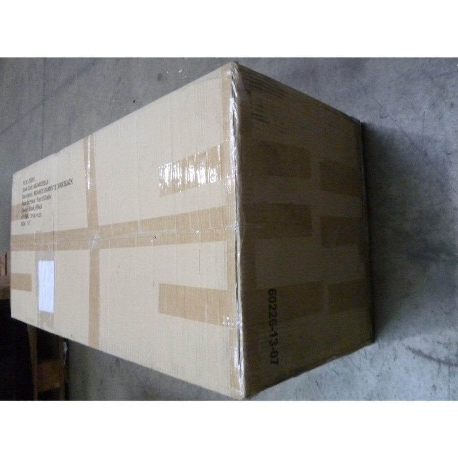 Clearance Lpd Monroe Diamante Dining Chairs In Black