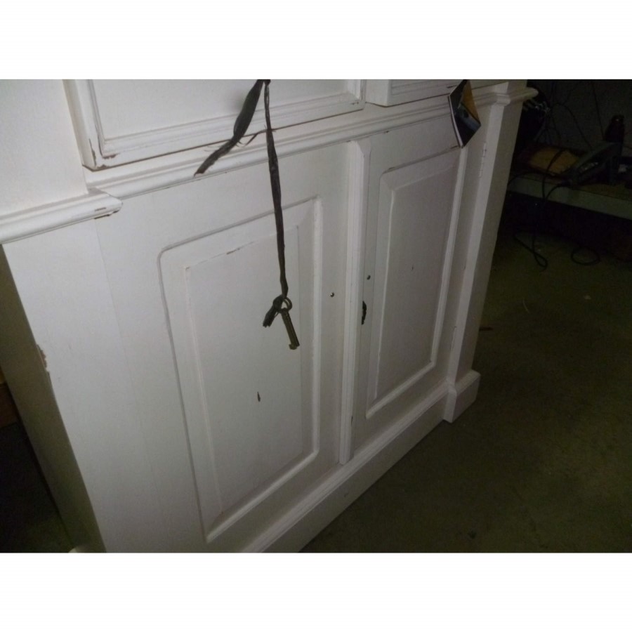 GRADE A2 - French Painted Small 2 Door 2 Drawer Sideboard - antique white