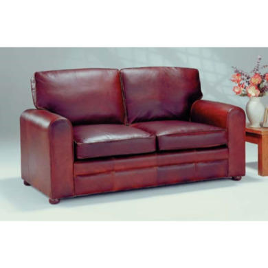 GRADE A2 - Madison Real Leather 2.5 Seater Sofa - Tan