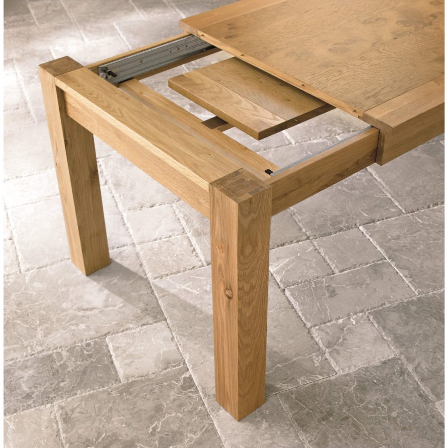 GRADE A1 - Bentley Designs Lyon Oak Small Extending Dining Table - As new