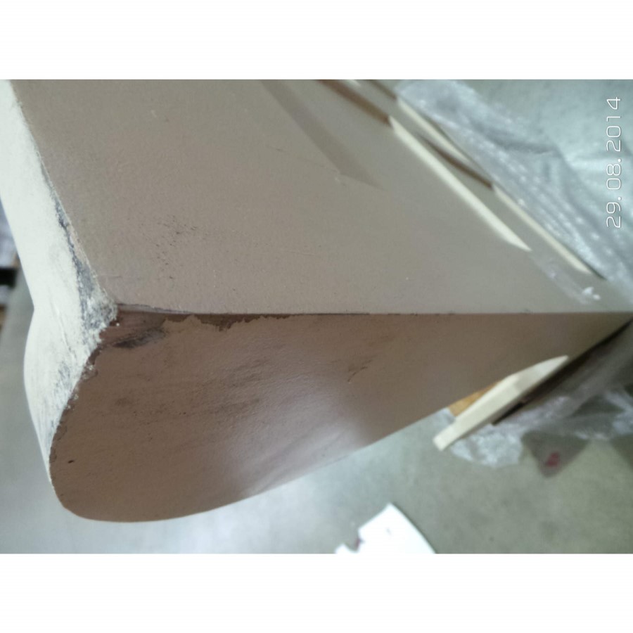 GRADE A3 - French Painted 2 Seater High Back Monks Bench - cream