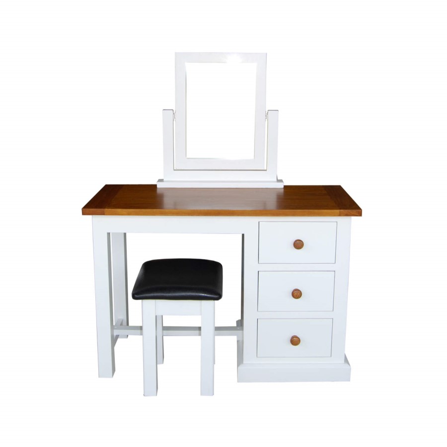 GRADE A1 - Wilkinson Furniture Cherbourg Solid Pine Dressing Table Mirror and Stool