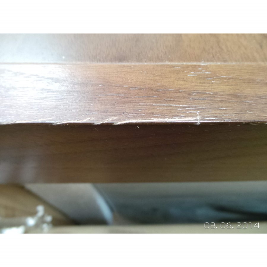 GRADE A3 - Bentley Designs Akita Walnut 3 Door 3 Drawer Sideboard