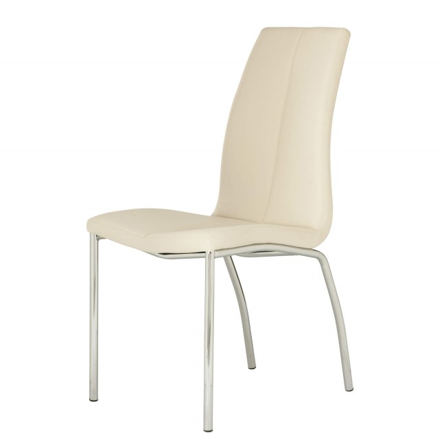 Vivienne White Faux Leather Dining Chair