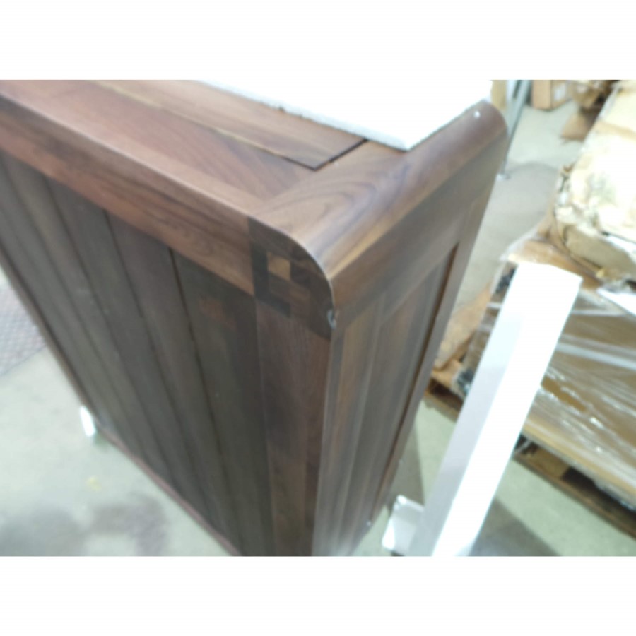 GRADE A2 - Baumhaus Shiro Solid Walnut Shoe Cabinet - 20 Pairs