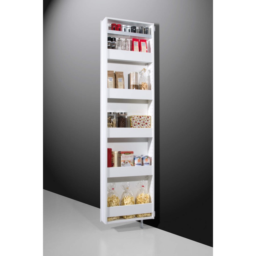 GRADE A3 - Germania White Rotating Cabinet - 10 Pairs