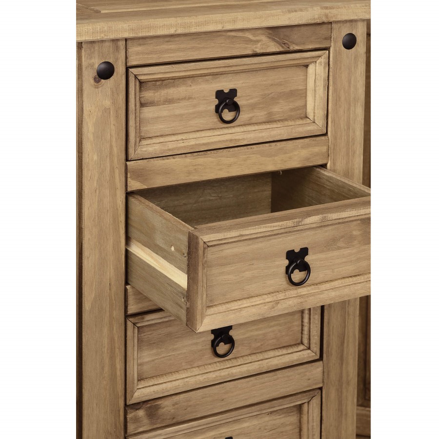 GRADE A2 -  Seconique Original Corona Pine 5 Drawer Chest