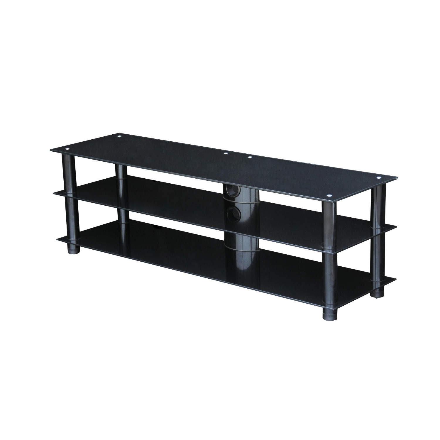 MMT BLKSTD1400 Glass TV Stand Up to 60 Inch Furniture123