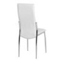 GRADE A1 - Seconique Berkley Pair of  Dining Chairs - White PVC/Chrome - As New