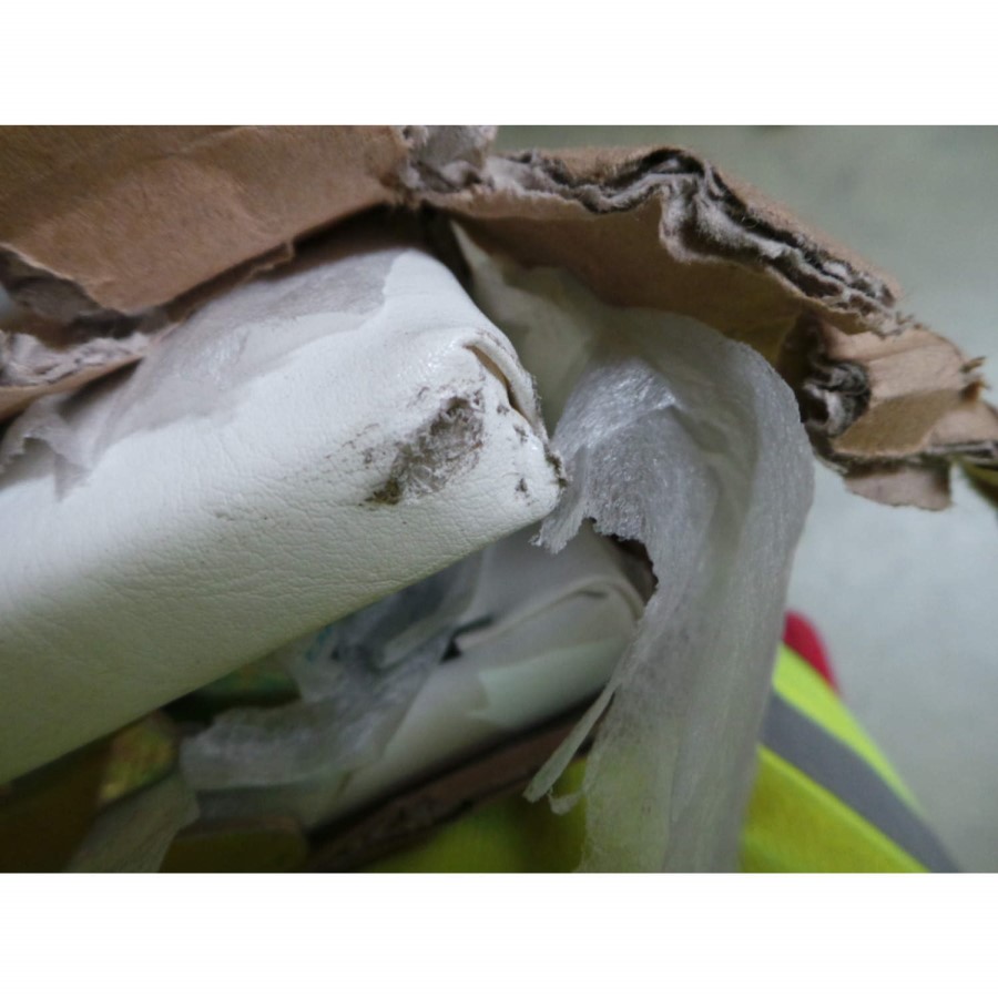 GRADE A2 - LPD Diamante Double Bed in White