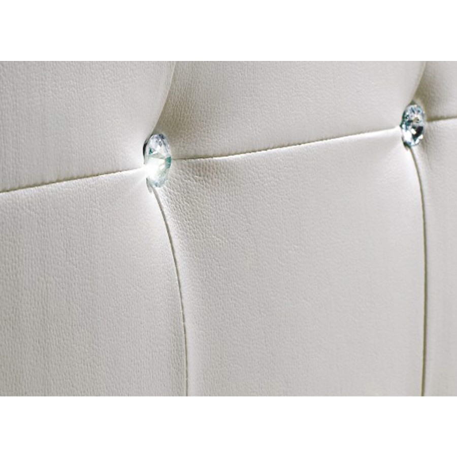 GRADE A1 - LPD Monroe Diamante Dining Chairs in White Pair