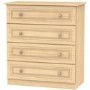 GRADE A2 - Corrib Light Oak Chest of Drawer - 4 Drawer